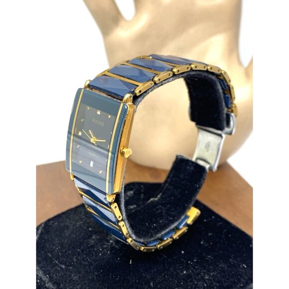 Rado Women's Watch 160.0282.3 Swiss Quartz Diamond Blue Ceramic Rose Gold Steel - Picture 2 of 13